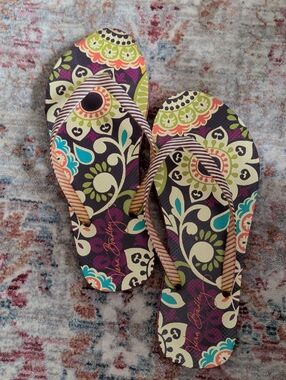 Vera Bradley Floral Print Flip Flop Sandals - Multicolor